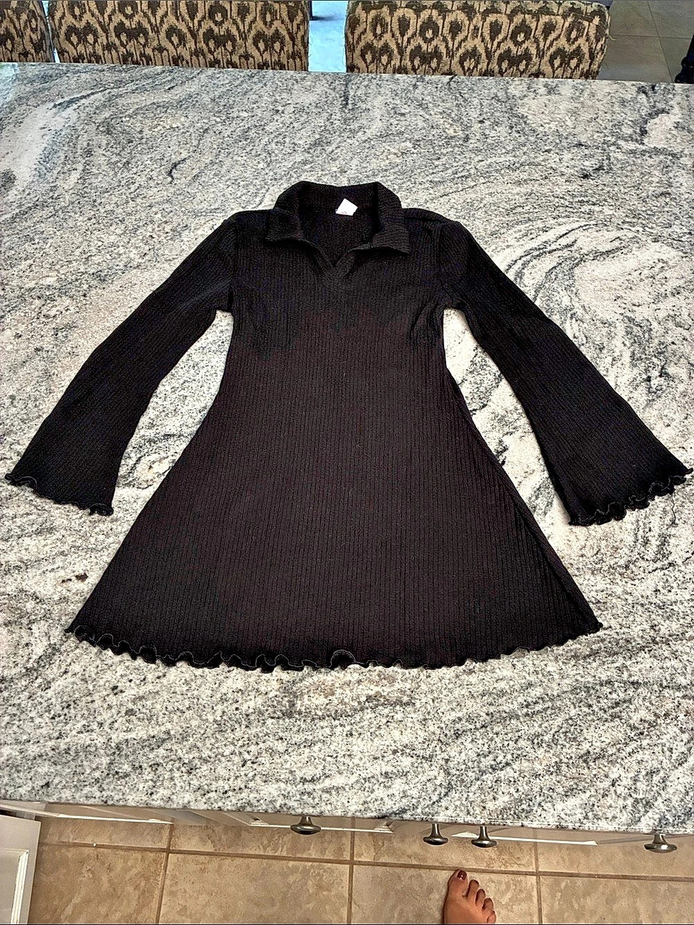 Old Navy Girls Ribbed Dress Black Size Small NWT